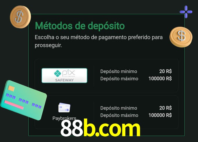 O cassino 88b.com oferece uma grande variedade de métodos de pagamento